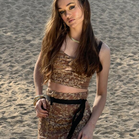 Lahive Genevive Sequin Skirt - Picture 9 of 10